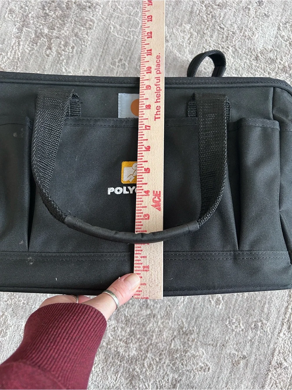 Carhartt Utility Tool Tote Black New Rain Defender Sturdy Comfort Grip Polycor